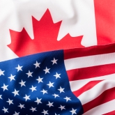 Canadian and USA Flags